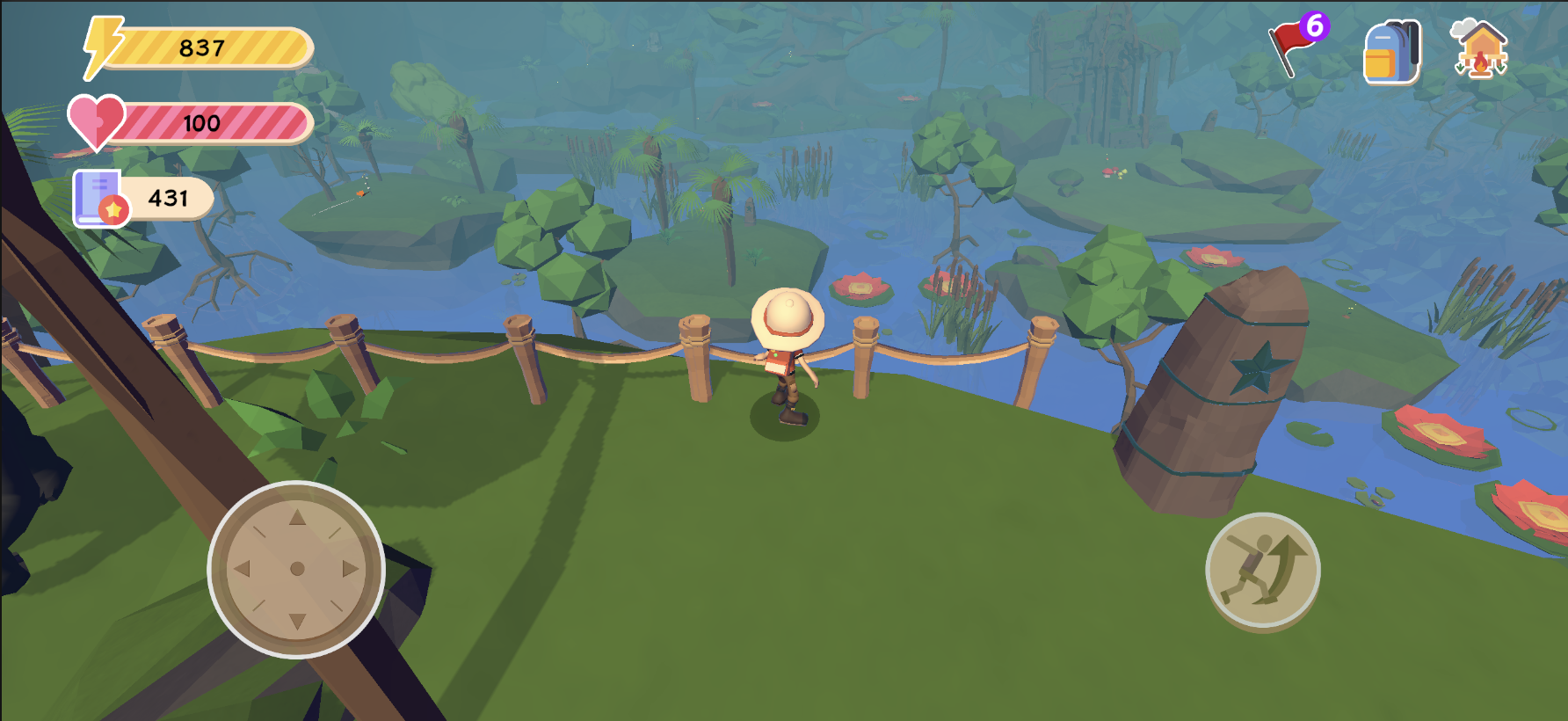 Jungle area beside a lake in Lusha.